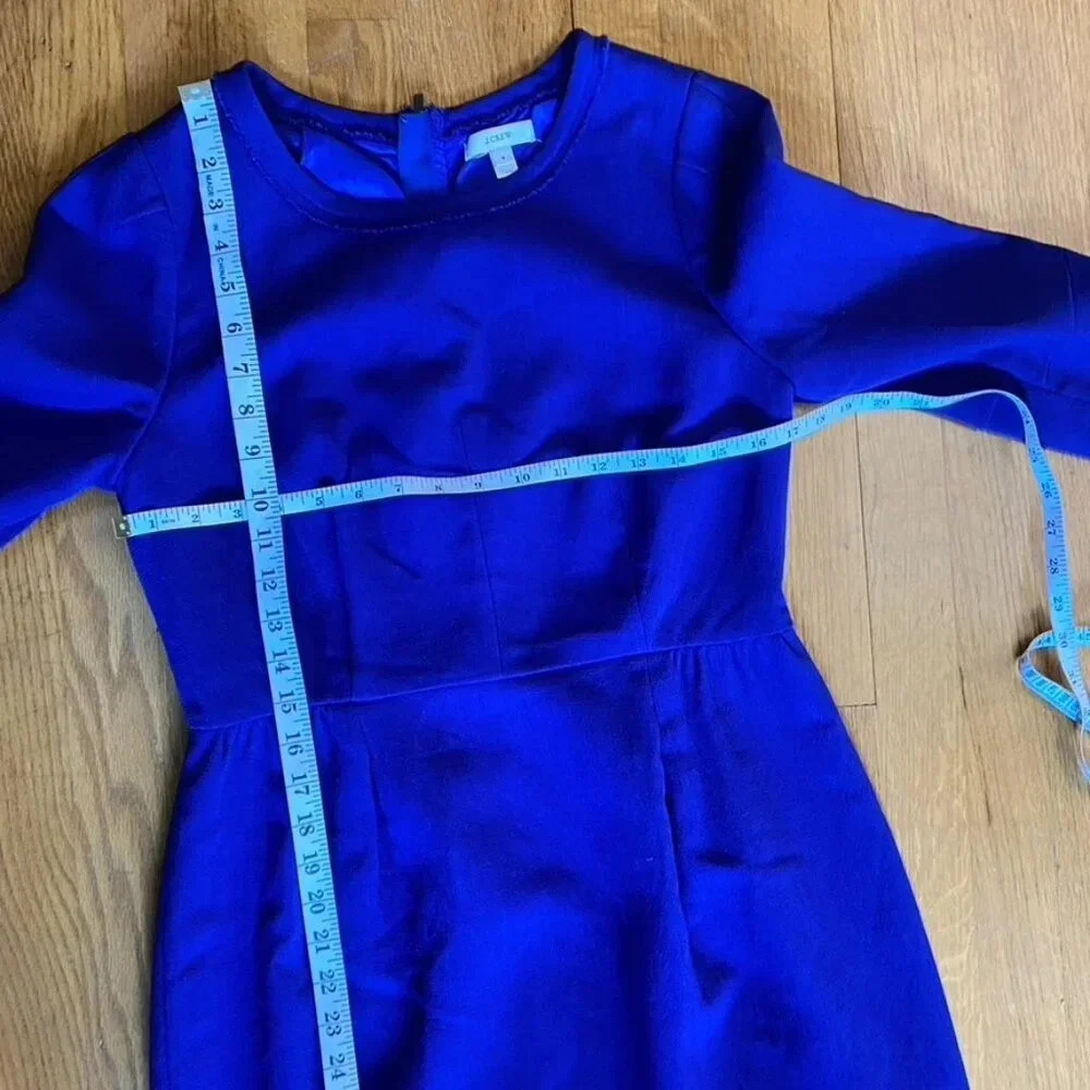 J. Crew Blue 100% Wool Teddie Dress - Picture 12 of 13